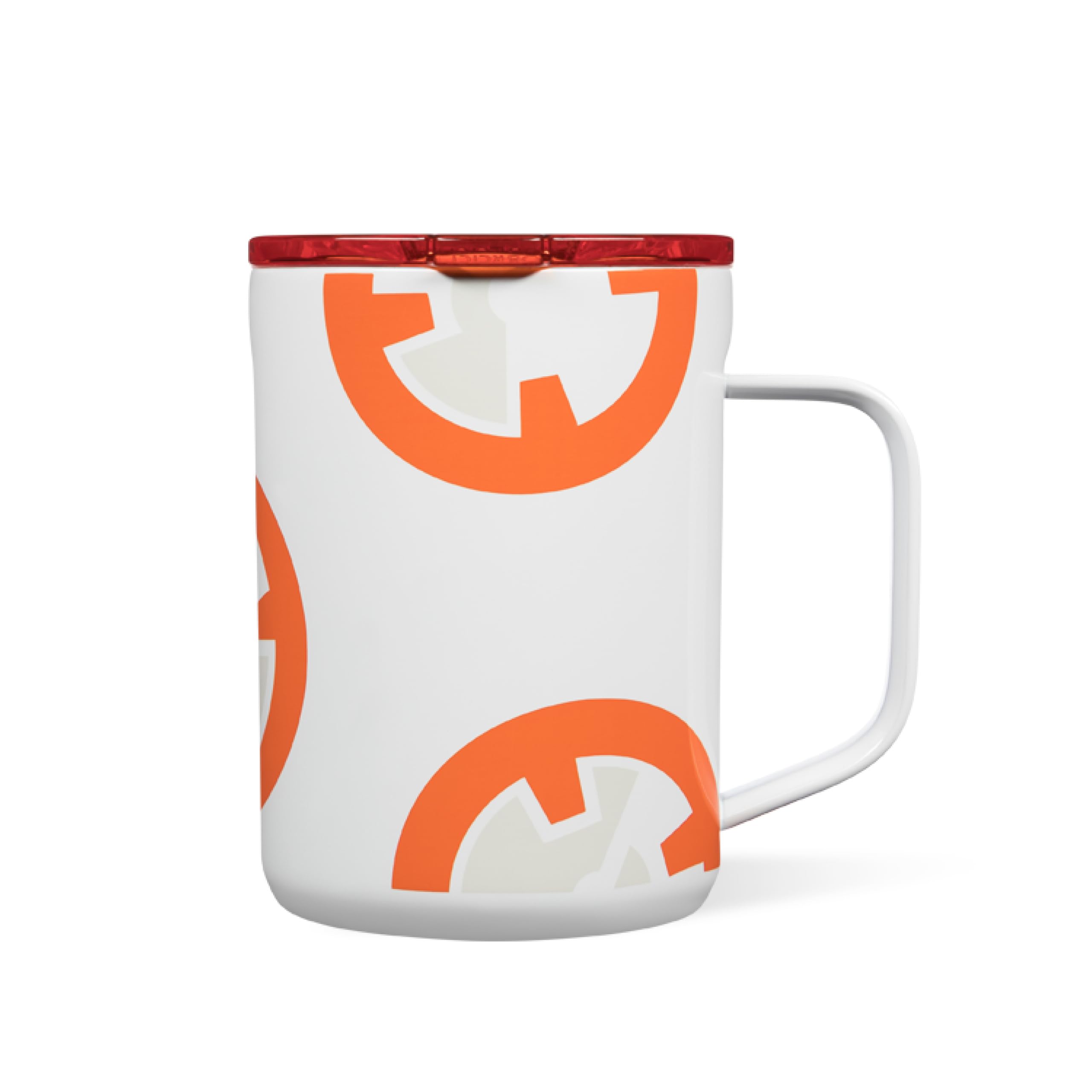 Corkcicle Classic Coffee Mug - Triple Insulated Stainless Steel for Travel - Shatter-Proof Lid - Keeps Drink Hot Over 3 Hours - Holiday Mug Gift - Great for Gifting Warmth - 16 oz - BB-8