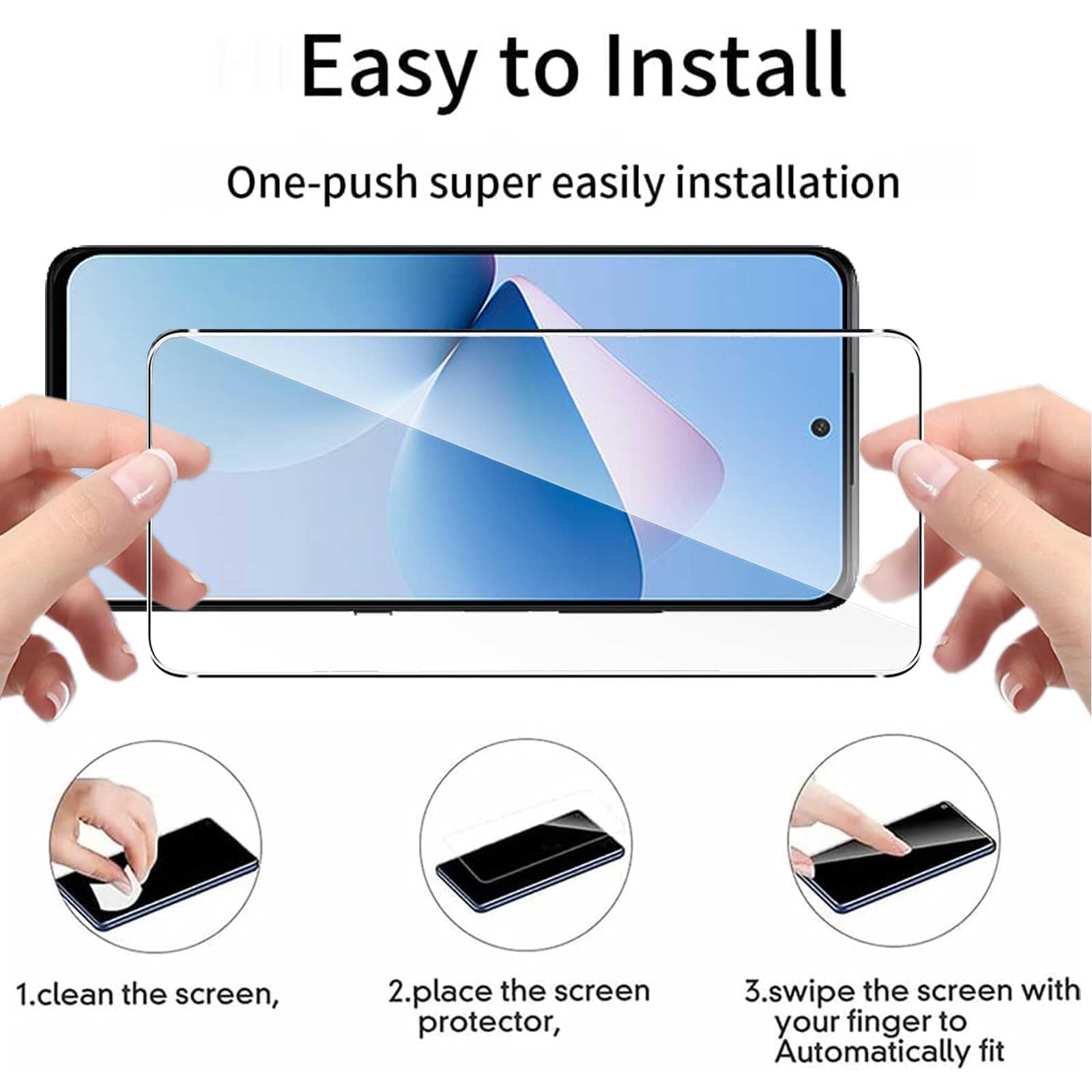 HuiYouMY Vetro Temperato per Oukitel C65/C65 Pro, Piena copertura, Pellicola protettiva in Vetro Puro, Prevenzione dei graffi, Anti-impronte [6.7, Durezza 9H, Spessore 0,3MM 2 Pack