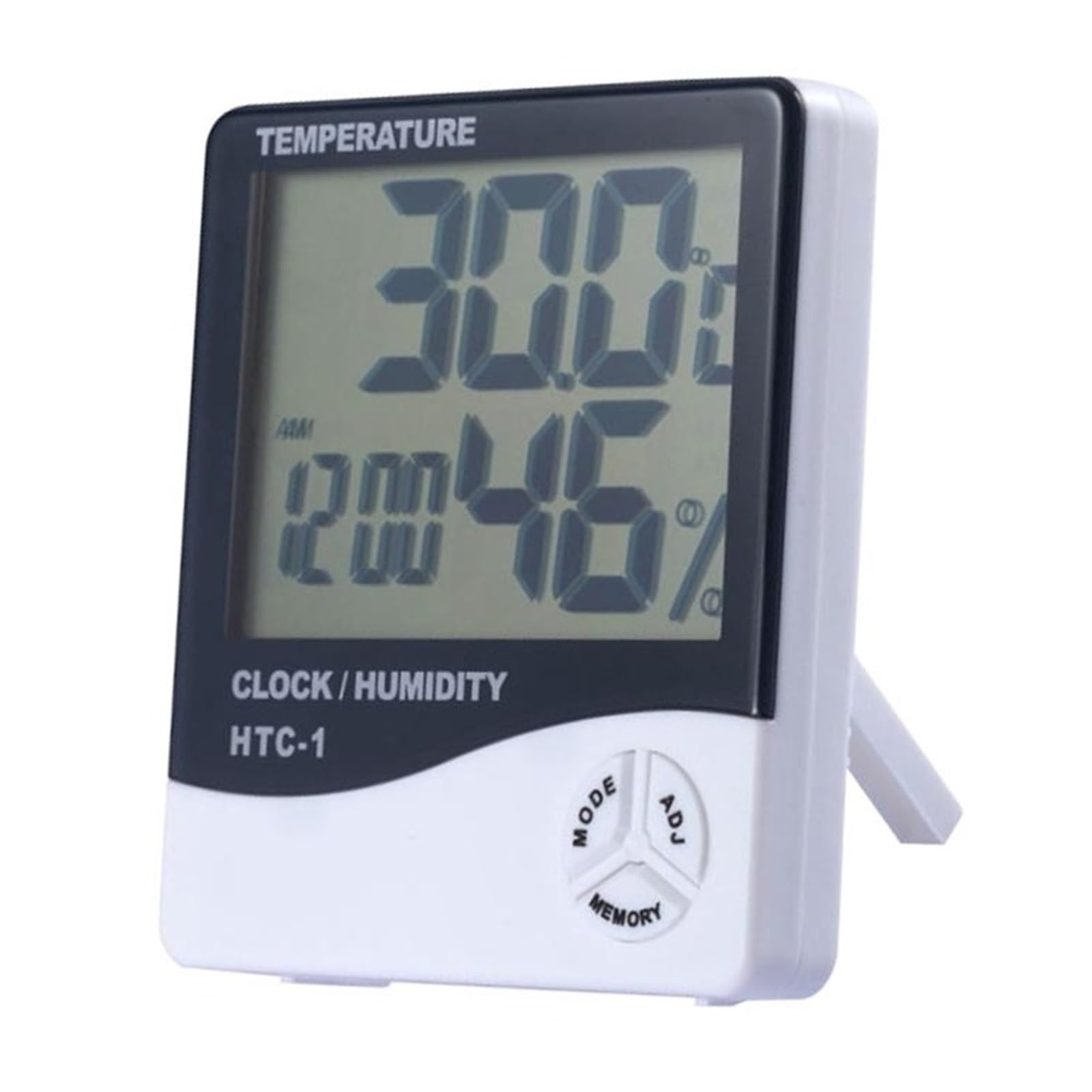 LCD Elektroniczny cyfrowy miernik temperatury i wilgotności Termometr Higrometr Wewnętrzna zewnętrzna stacja pogodowa Zegar, 2 szt. 1