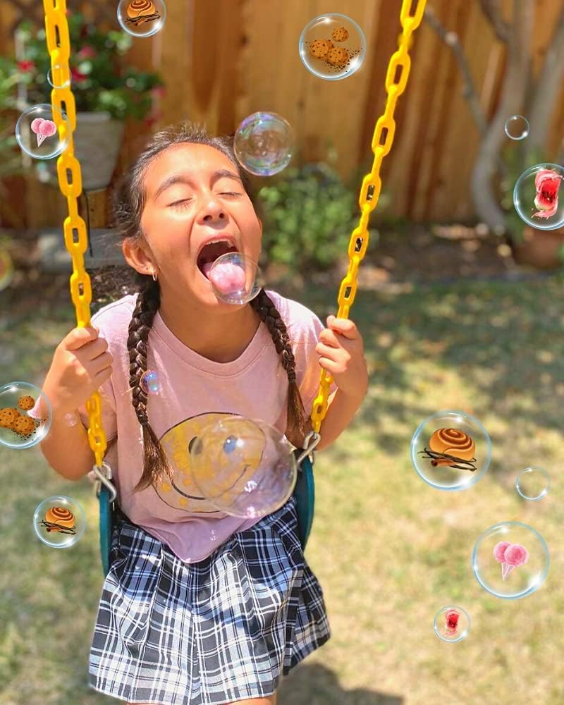 Bubble Lick Variety Flavored Bubbles 4 Pack Cinnamon Roll Watermelon Cookie Cotton Candy USA Made
