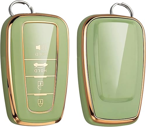 Funda para Llavero Toyota Camry RAV4, para Highlander Avalon GT86 Funda para Llavero de TPU Suave Premium Protector de 360 Grados Soporte, Verde