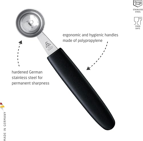 Miniatura 2 de triangle Doble Melón Baller - 1.181 in - Cuchara de acero inoxidable para frutas, verduras, mantequilla y más - Mango cómodo - Apto para