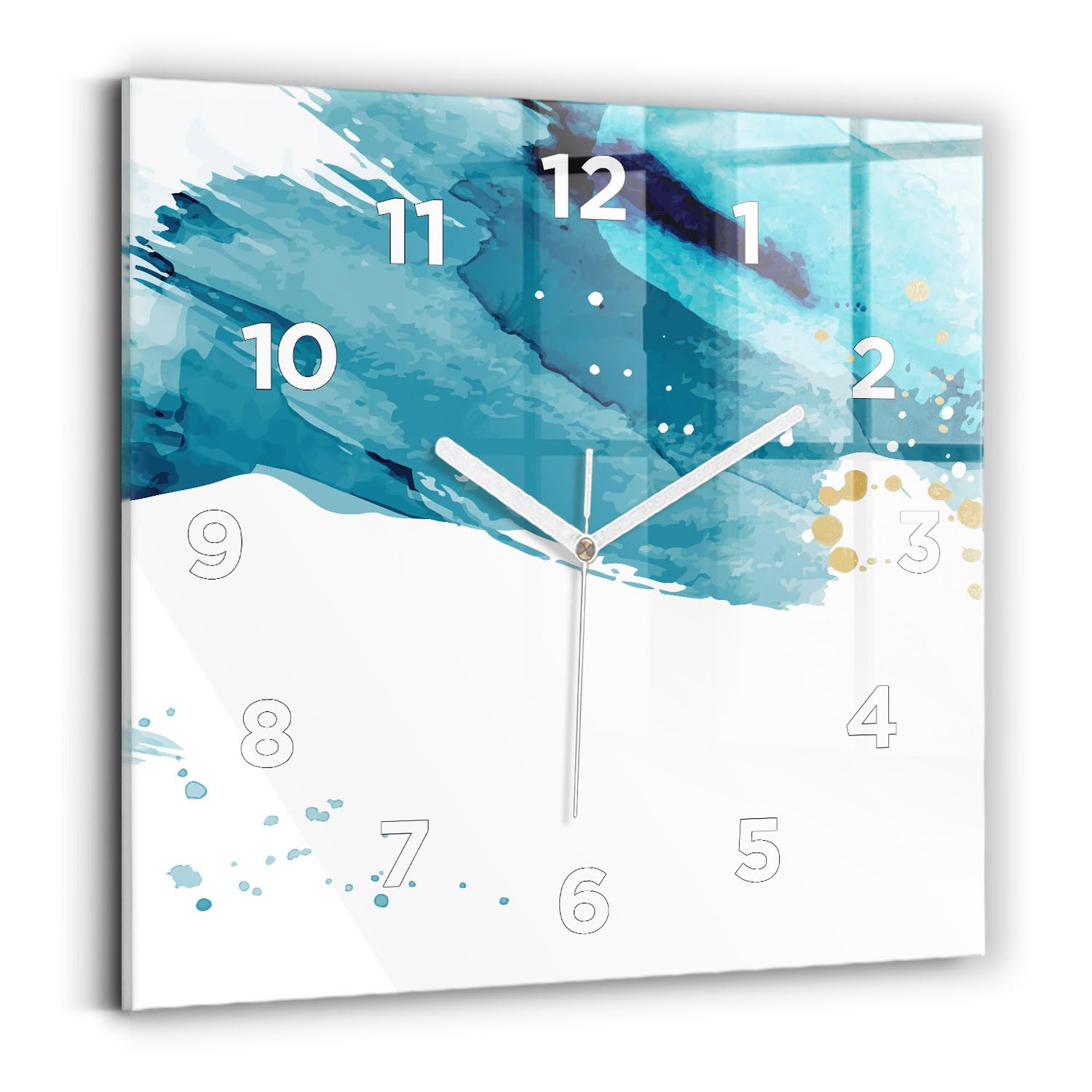 Horloge carrée Wallfluent avec mécanisme silencieux haut de gamme