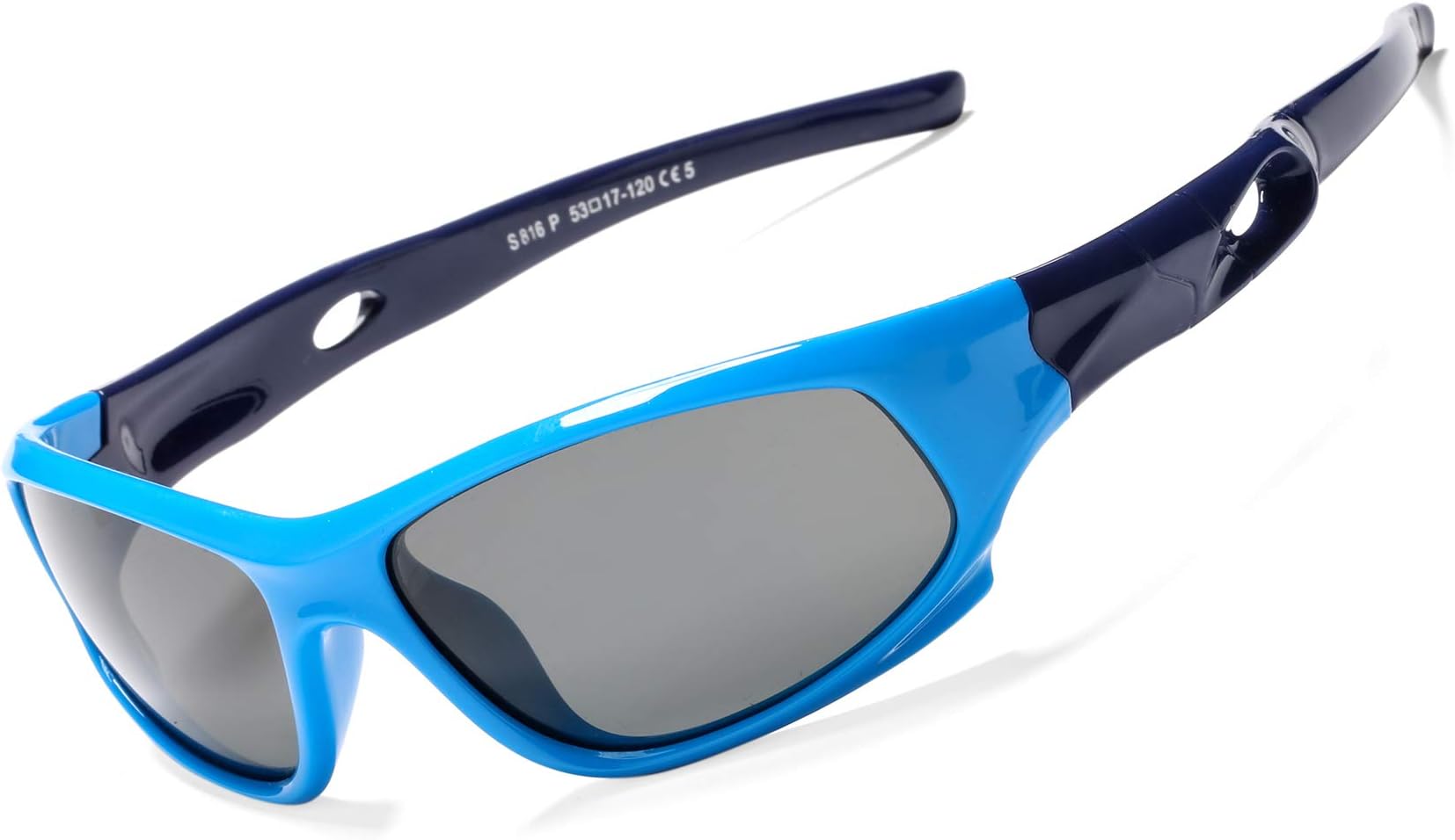 Rubber Polarized Sunglasses with Strap for Kids TR90 Unbreakable Shade Children Boys Girls Age 3-12