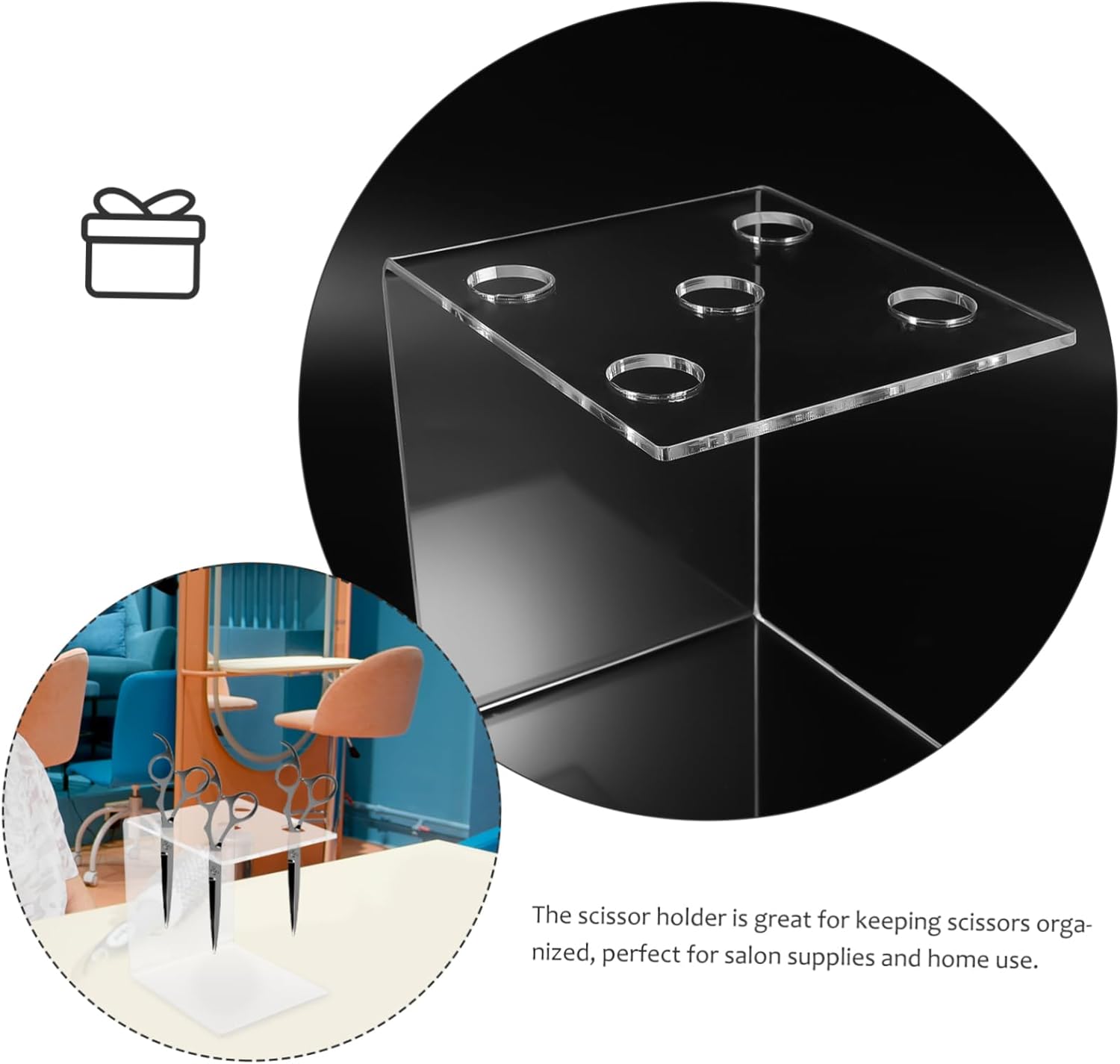 Clipper Holder Organizer Rack for Hair Trimmer and Scissors Transparent Design for Salon and Home Use Multi-purpose Storage Stand
