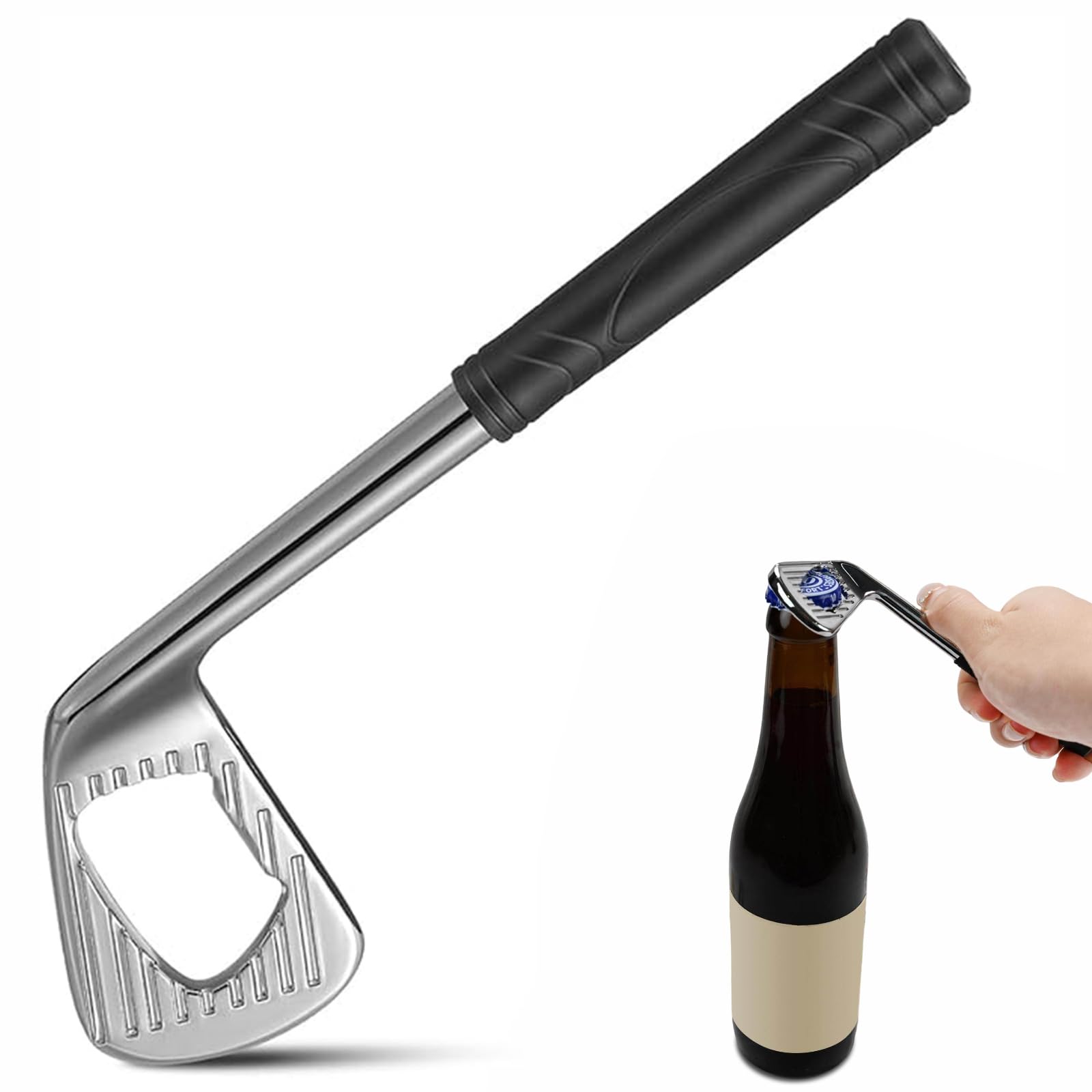 Whispern Cloud Golf Bottle Opener, Zinc Alloy Novelty Golf Shaft Shape Beer Opener, Durable Rust-Resistant Bar Tool for Home Kitchen Parties, Unique Gift for Golf Lovers Beer Enthusiasts