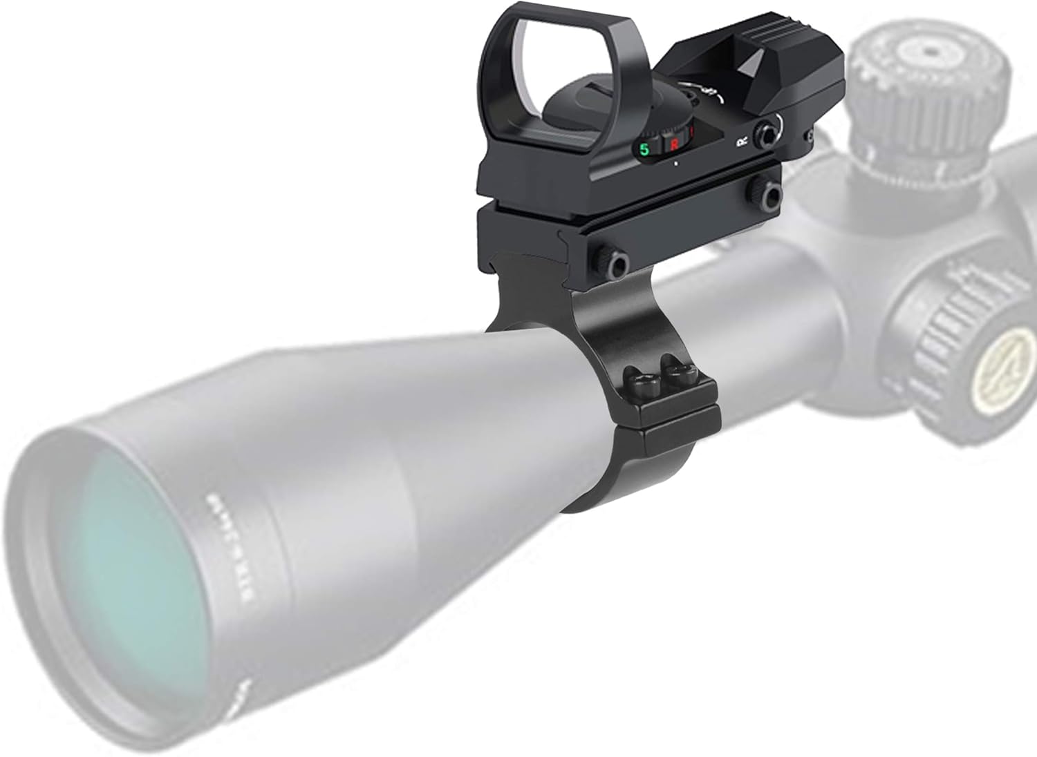 FENTUK 1"/25.4mm & 30mm Rifle Scope Ring Adaptor with Rail - Tactical Light Barrel Clamp Mounts for Scope Flashlight Laser Sight Optics - with 4 Slot 21mm Picatinny Rail on Top - 2 Pack