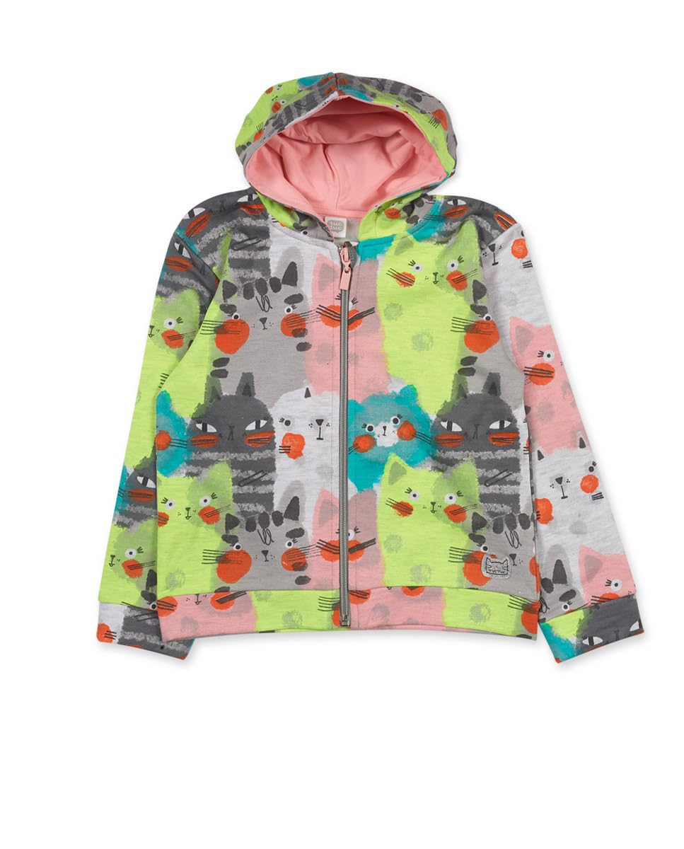 Tuc Tuc Sudadera Felpa con Capucha de niña Color Gris colección Cattitude