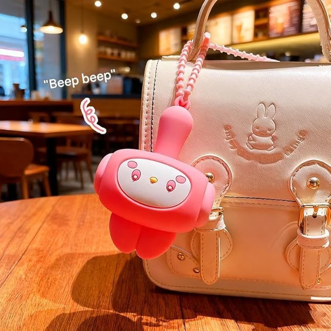 Image of Cute Animal Character Hammer Toy with Wrist Strap, Design, Silicone, Multicolour (Bunny Pink)