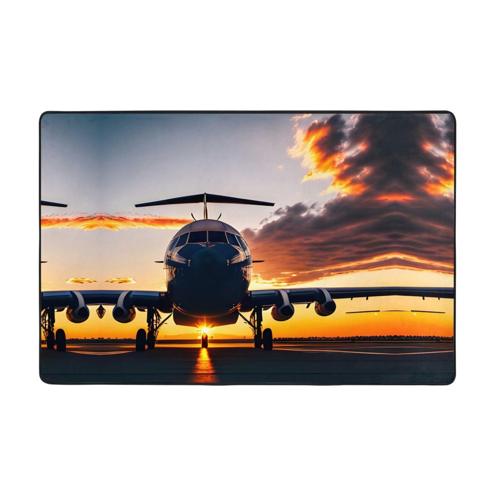 Tapis avion au crépuscule super doux pour salon et chambre enfant