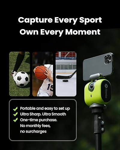 Miniatura 8 de XbotGo Chameleon AI Auto Sports Action Camera - Cámara de fútbol 4K 60FPS y cámara de seguimiento de baloncesto para deportes de equipo, transmisión