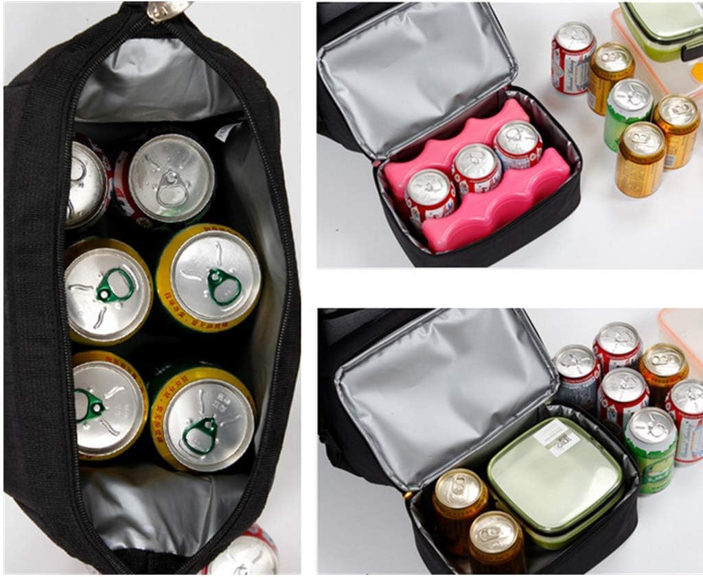Lunch Bag, Insulated Thermal Cooler Bag Box 2 Layer Large 13L Meal Prep Tote Handbag Storage for Camping Travel Beach Picnic