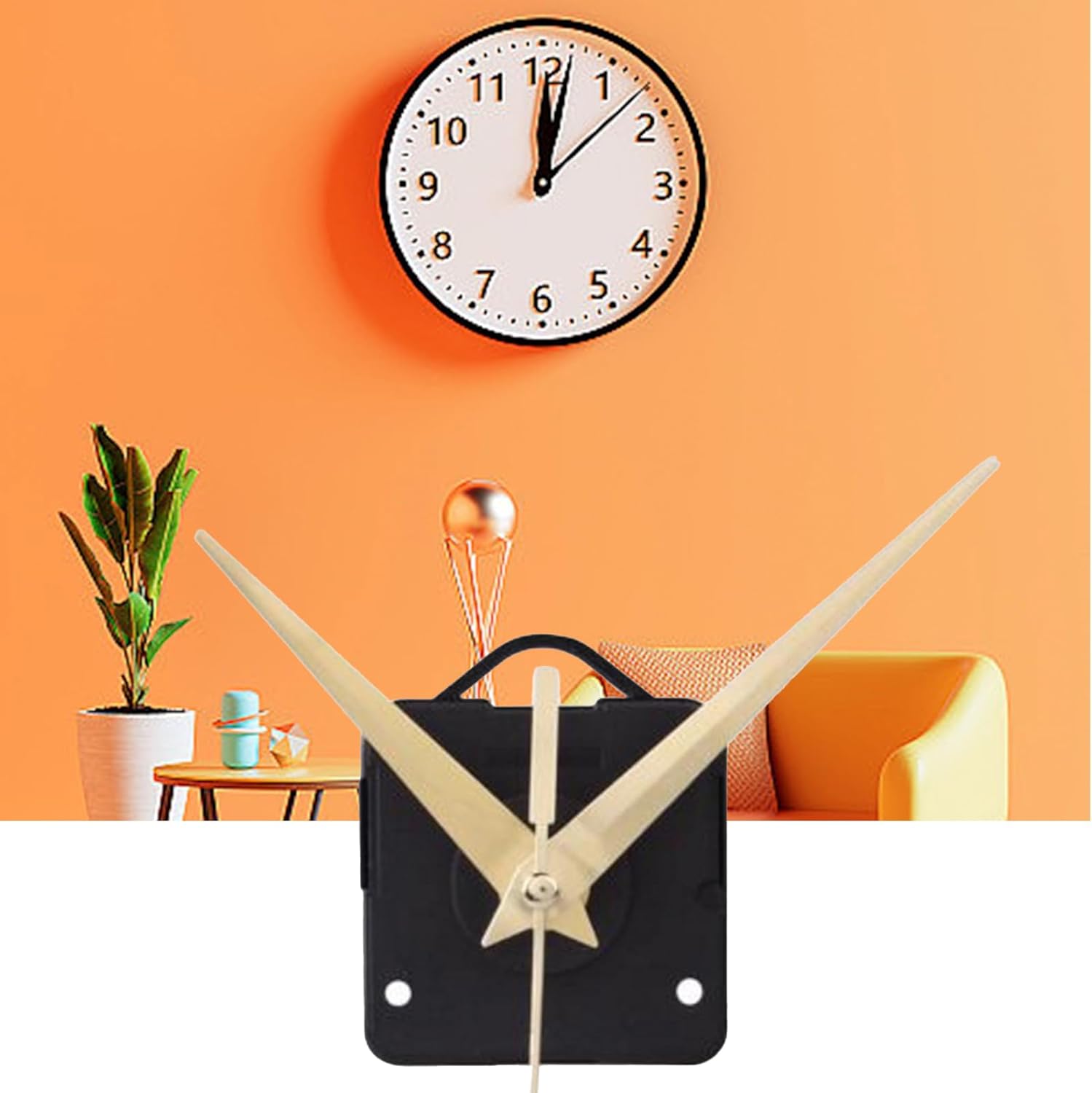 Genérico Wall Clock Movement, Clock Mechanism for Wall,Movement Replacement - Clock with Movement, Parts, Efficient Motor Kit for Home