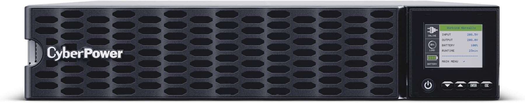CyberPower OL6KRTHD Smart App Online Sinewave UPS Battery Backup and Surge Protector, 6000VA/6000W, Double Conversion Topology, 4 Outlets, 2U Rack/Tower, Pre-Installed RMCARD205, UL Certified