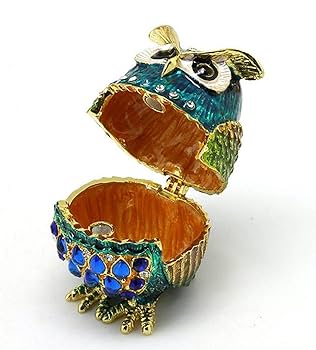 Amazon｜ChezMax フクロウ 小物入れ ジュエリーボックス ヒンジ