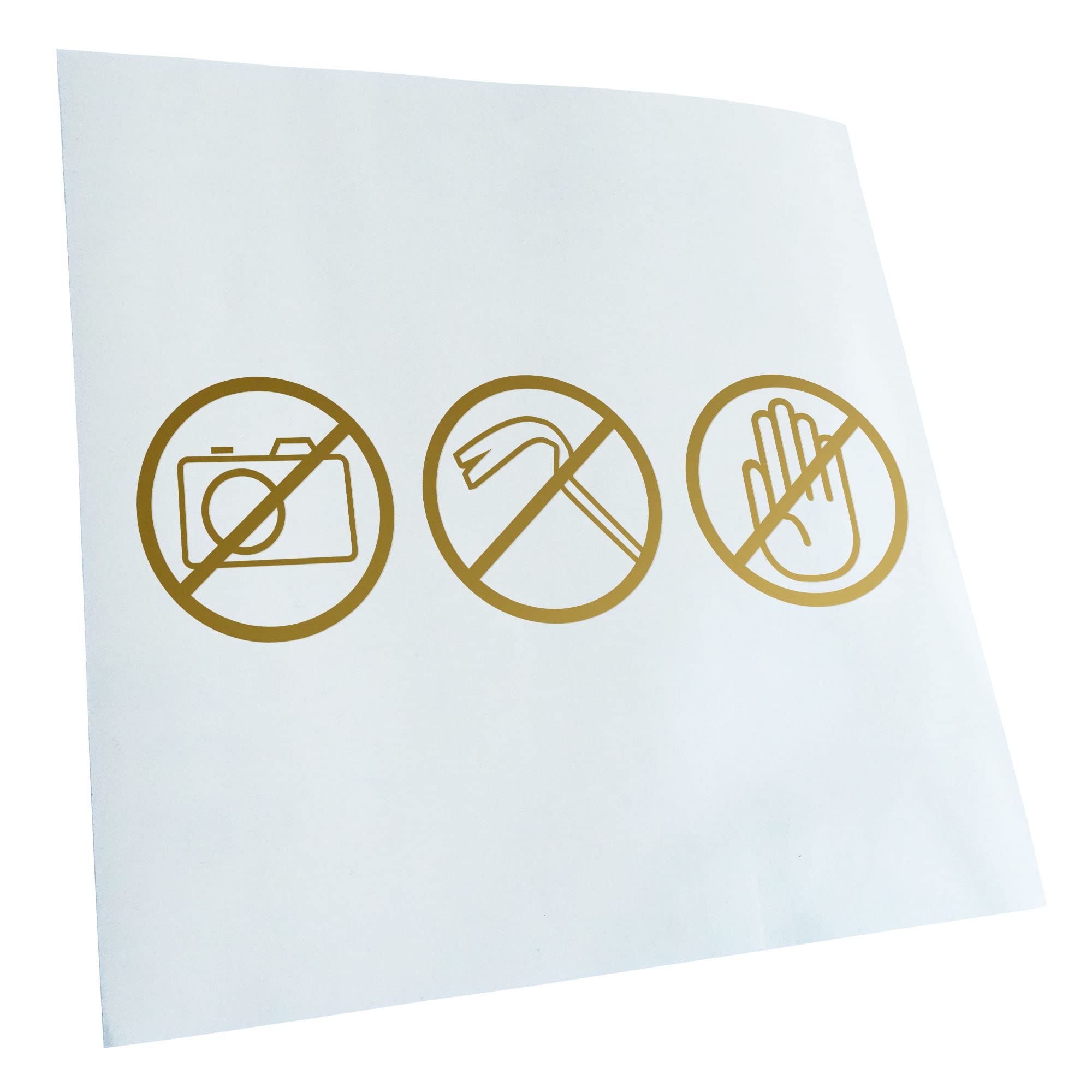 Kiwistar - Car Sticker - Gold - 60 x 18 cm No Foto, Dont Touch,... - Rear Window Car Sticker Weatherproof for Car Truck Moped Truck - Sticker Exterior Self-Adhesive Tuning Accessories for Window