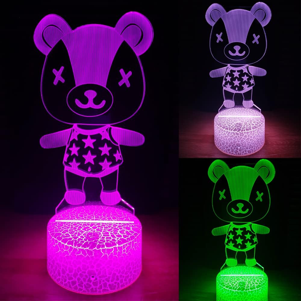 3D Night Light, 16 Color Changing Cartoon USB Desk Lamp Illusion Lighting with Remote Control for Home Decor Gift for Kids. (Owlette)