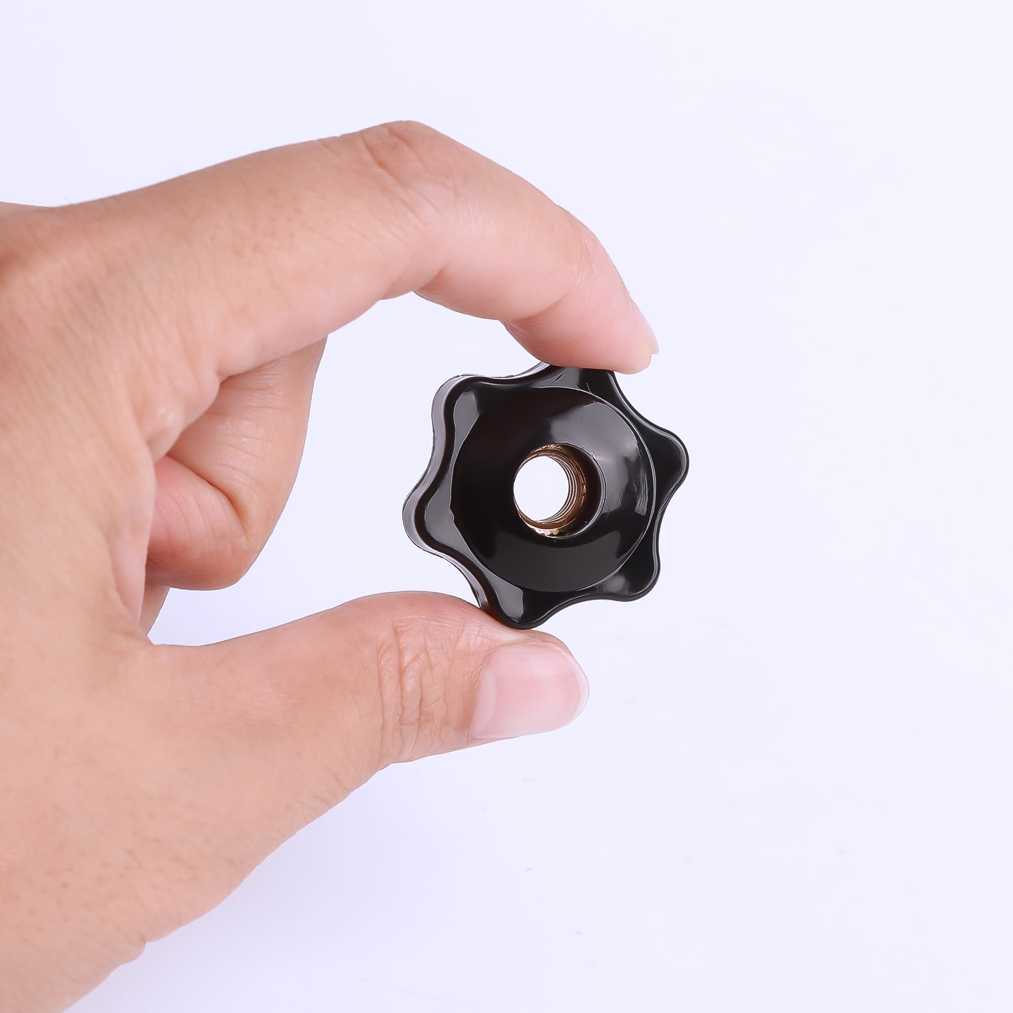 Rybtd 12 Pezzi Dadi con Impugnatura a Stella M8 x 32mm Manopola di Serraggio con Filettatura Zigrinata,Stella Testa Serraggio Dadi per Macchine Utensili, Attrezzature per il Fitness