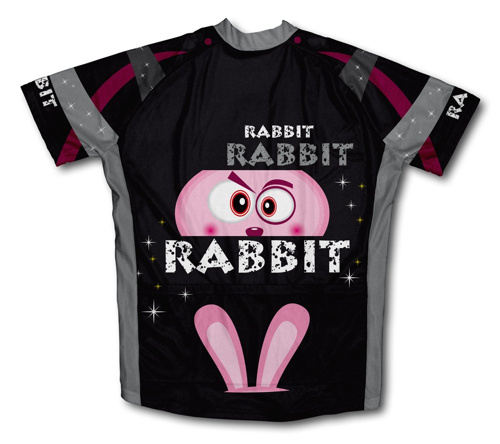 Black Magic Rabbit Short Sleeve Cycling Jersey for Youth - Size M