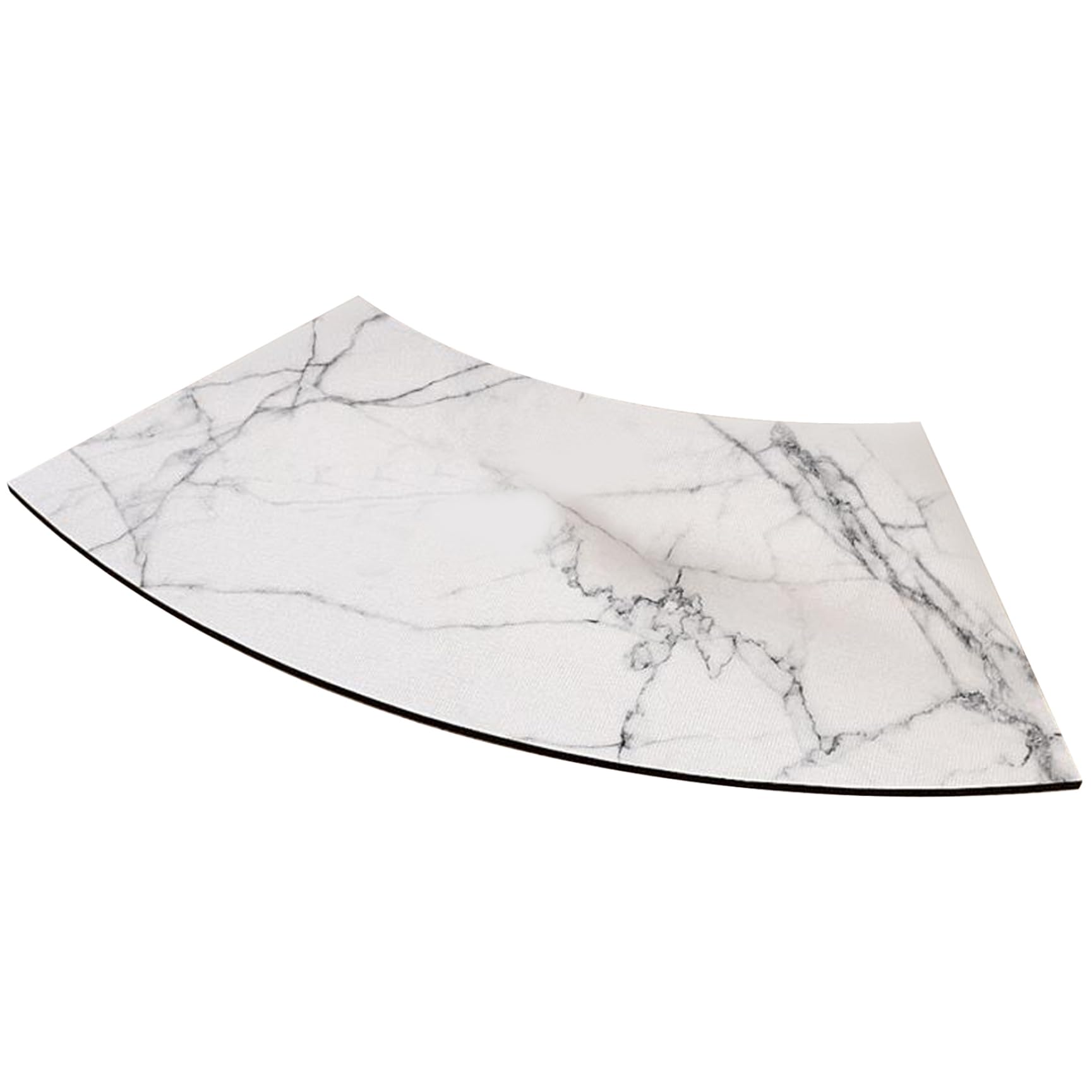 Corner Shower Mat, Curved Shower Mat, 18 x 39" Non-slip Curved Bath, Soft Corner, Absorbent Outside, Washable Bath for Hotel Home