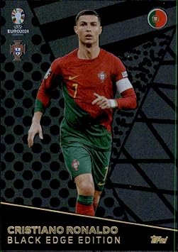 Match Attax Euro 2024 Cristiano Ronaldo Black Edge Edition BE 7 Trading Card