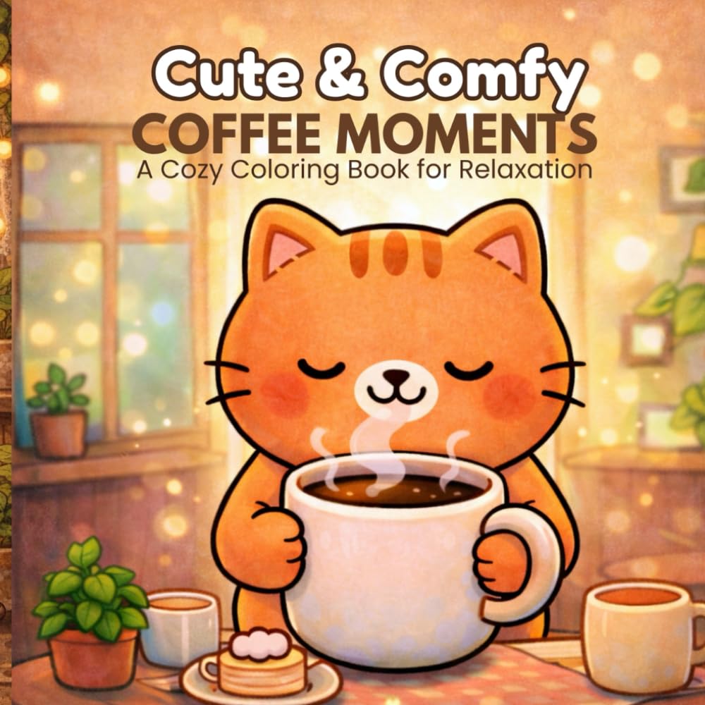 Cute e Comfy Coffee moments: A coloring books for relaxation