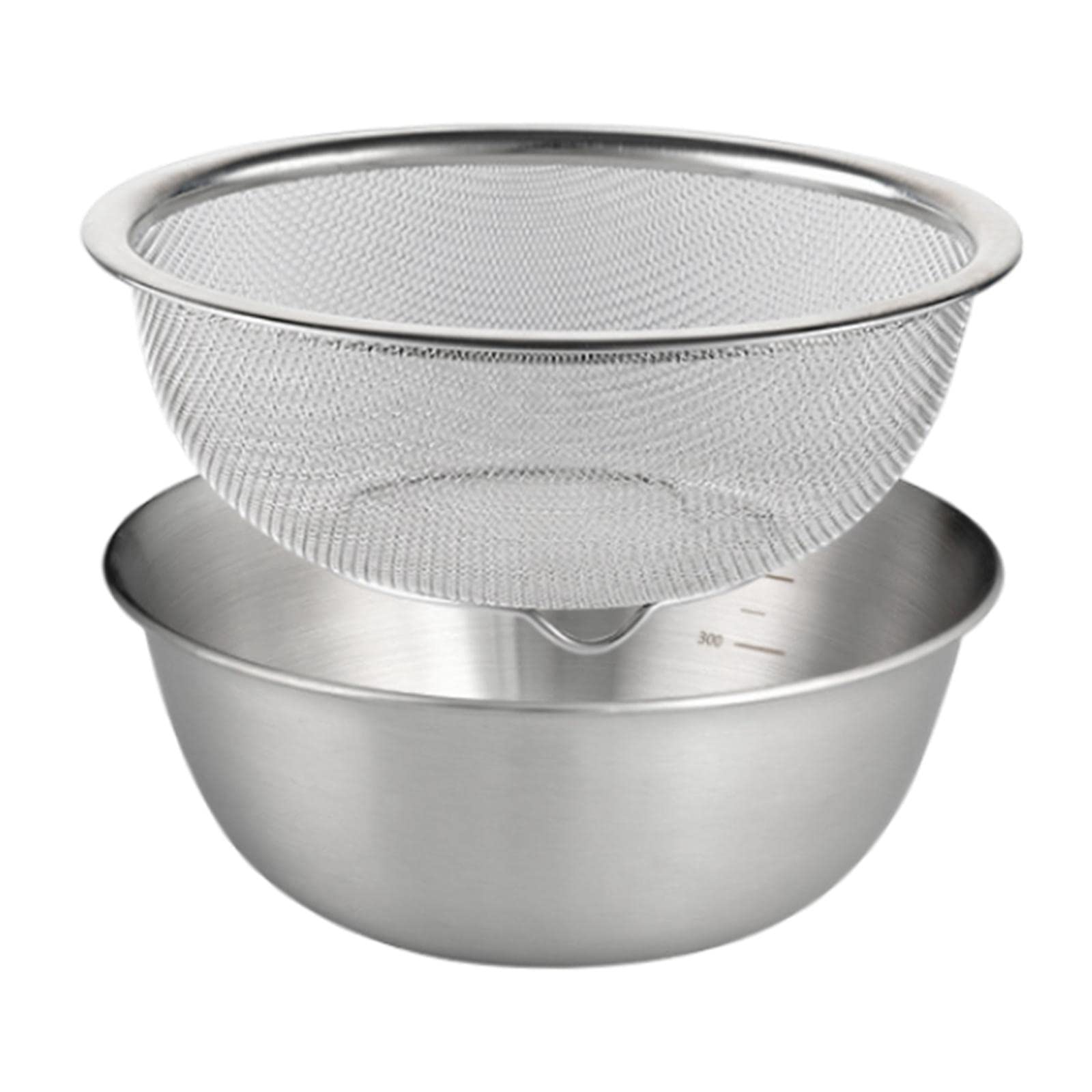 Set 2 Colini In Acciaio Inox 304 Con Ciotola - Per Verdura, Pasta, Frutta - Lavabile In Lavastoviglie - Linkidea - Foto 10