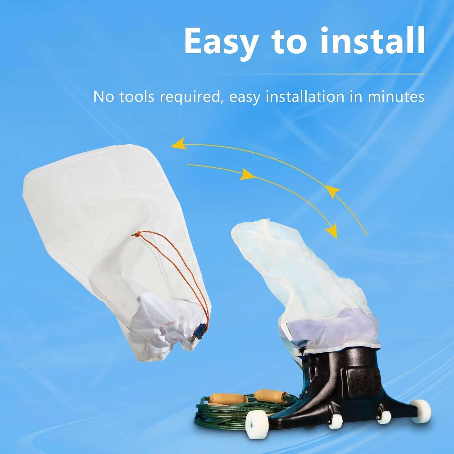 2 Pack HH1506COMP Standard Bag for Hammer-Head Swimming Pool Cleaner Bag, Pool Cleaning Vacuum Standard Bag, 100 Micron Debris Bag Replacement with Cleat