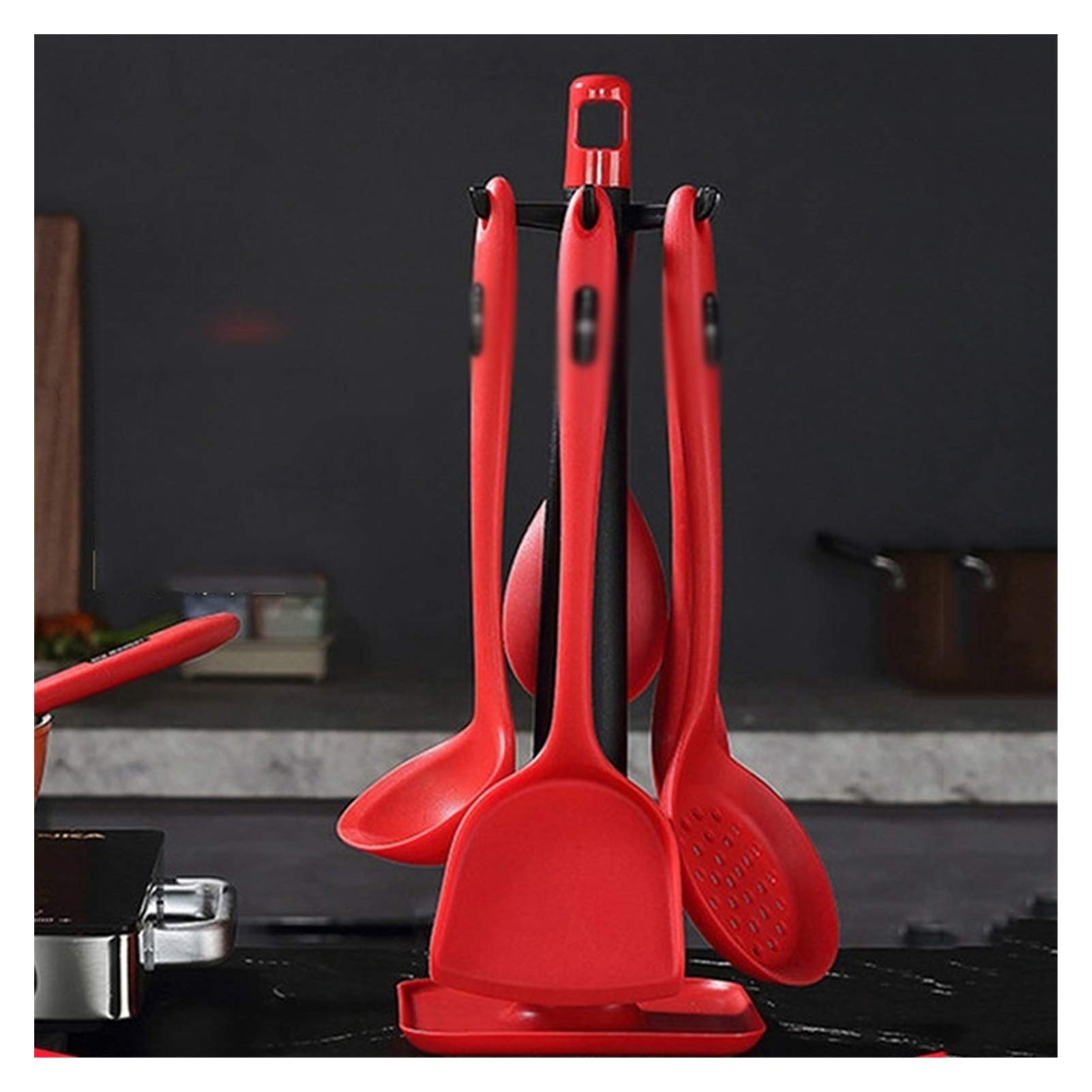 Silikonschaber Hitzebeständige Silikon-Set Gummi-Spatel-Küchengeräte-Non-Stick zum Kochen, Backen und Mischen -6 Stück Set Silikonschaber