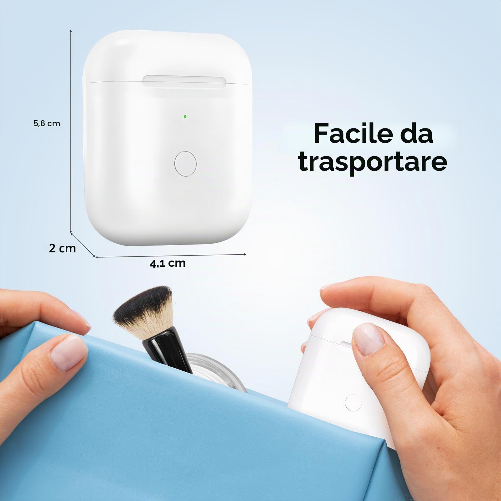Custodia di ricarica di ricambio per AirPod compatibile con AirPods 1a 2a generazione, custodia di ricarica wireless da 550 mAh, pulsante di sincronizzazione accoppiamento Bluetooth (senza auricolari)