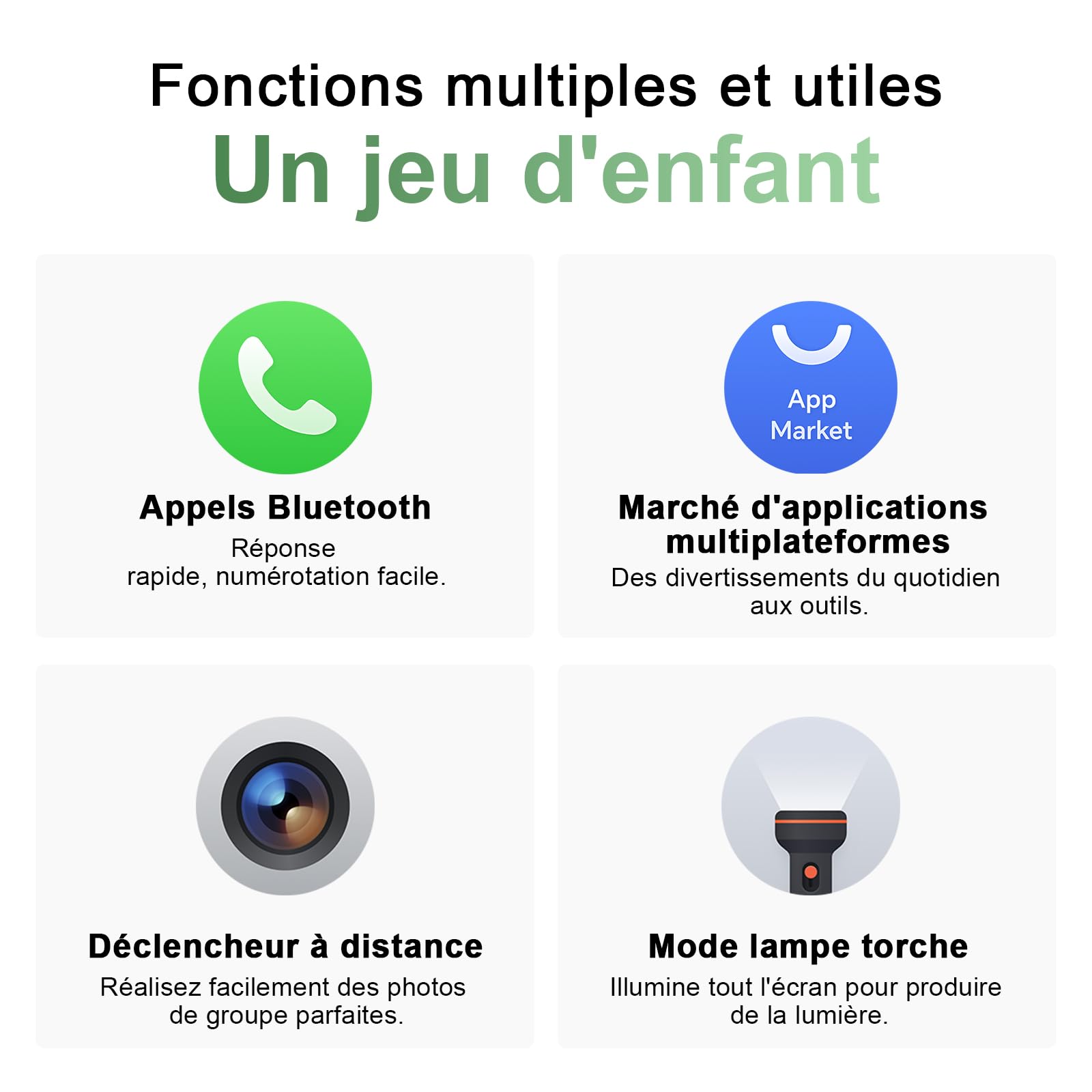 HONOR Watch X5i Smartwatch, 1.97" AMOLED Écran Montre Connectée avec Appels Bluetooth, Autonomie 21 Jours, Surveillance Cardiaque & SpO2 24/7, 109 Modes Sport, Étanche 10M (White)