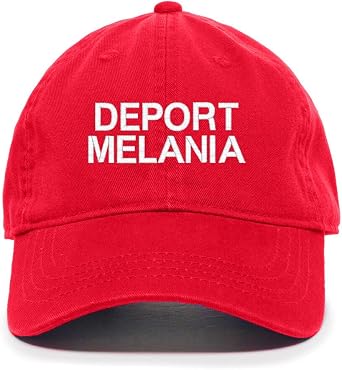 Tech Design Deport Melania Protest Headwear Embroidered Baseball Cap Cotton Adjustable Dad Hat