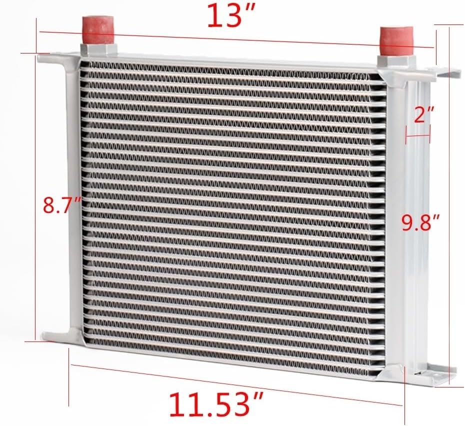 G-PLUS 30 Row AN10-10AN Engine Transmis Universal Oil Filter Relocation Kit & Oil Cooler Kit Aluminum