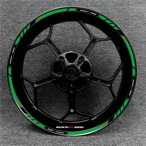Aufkleber Motorrad Reflektierende Felgenaufkleber Für Suzuki GSX-R1000 GSXR1000 GSXR GSX-R 1000 17 Zoll Radnabenaufkleber Wetterfeste Felgenaufkleber(Farbe 10)