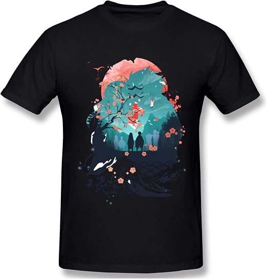 Demon Slayer Tanjiro Pattern Summer Basic Short Sleeves Teesblack Small 