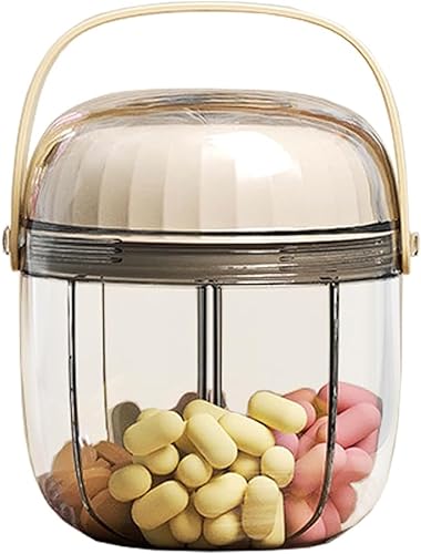 Vista 21 de MURRI&MURRDI Pastillero organizador de 7 días con 28 celdas, gran pastillero semanal para 4 compartimentos diarios, pastillero de viaje a prueba