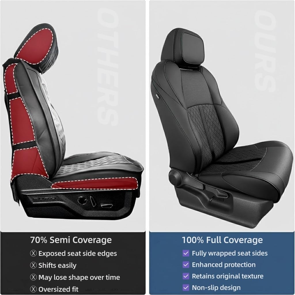 Seat Covers for Toyota Tacoma 2024 2025 2026 (Double Cab, Gas Only) Faux Leather Waterproof Pickup Truck Seat Covers for Tacoma 4th Gen Accessories SR SR5 TRD Limited