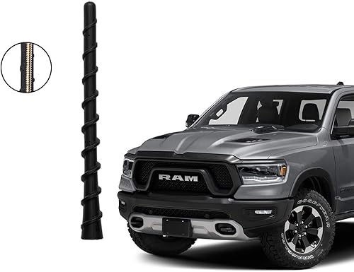Antena corta de goma flexible de 7 pulgadas compatible con Dodge RAM 1500 2500 3500 camionetas camionetas 2009-2020 Custom Radio AM FM Antena Mástil