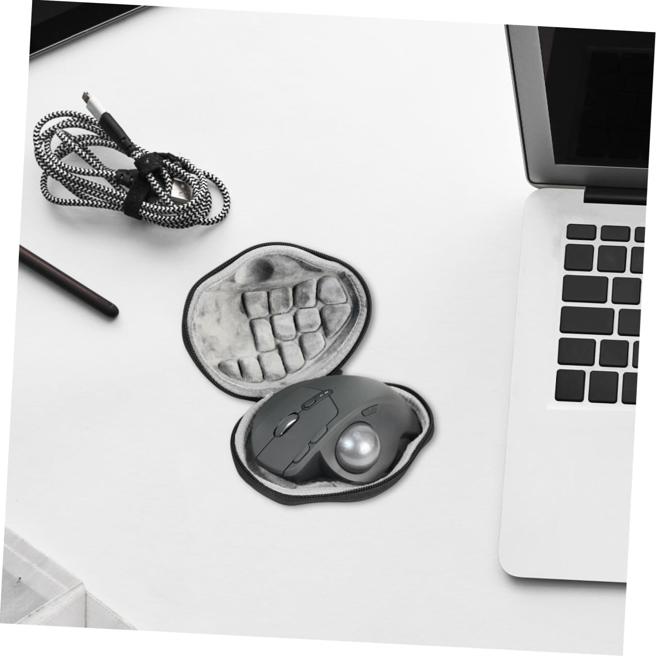 Eva Wireless Mouse Storage Case Portable Eva Carrying Bag for Ergo Trackball Mouse Shockproof and Lightweight Design for Travel and Home Organization image 4