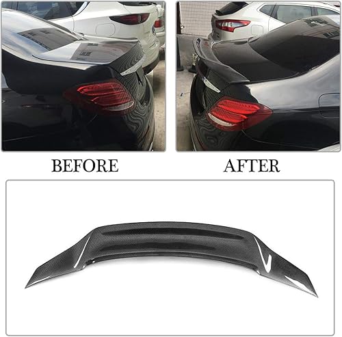 Miniatura 7 de Alerón de maletero compatible con Mercedes Benz Clase E W213 E200 E250 E300 E400 E43 E63 AMG Sedan 2017-2019 Factory Outlet Fibra de Carbono CF Tapa
