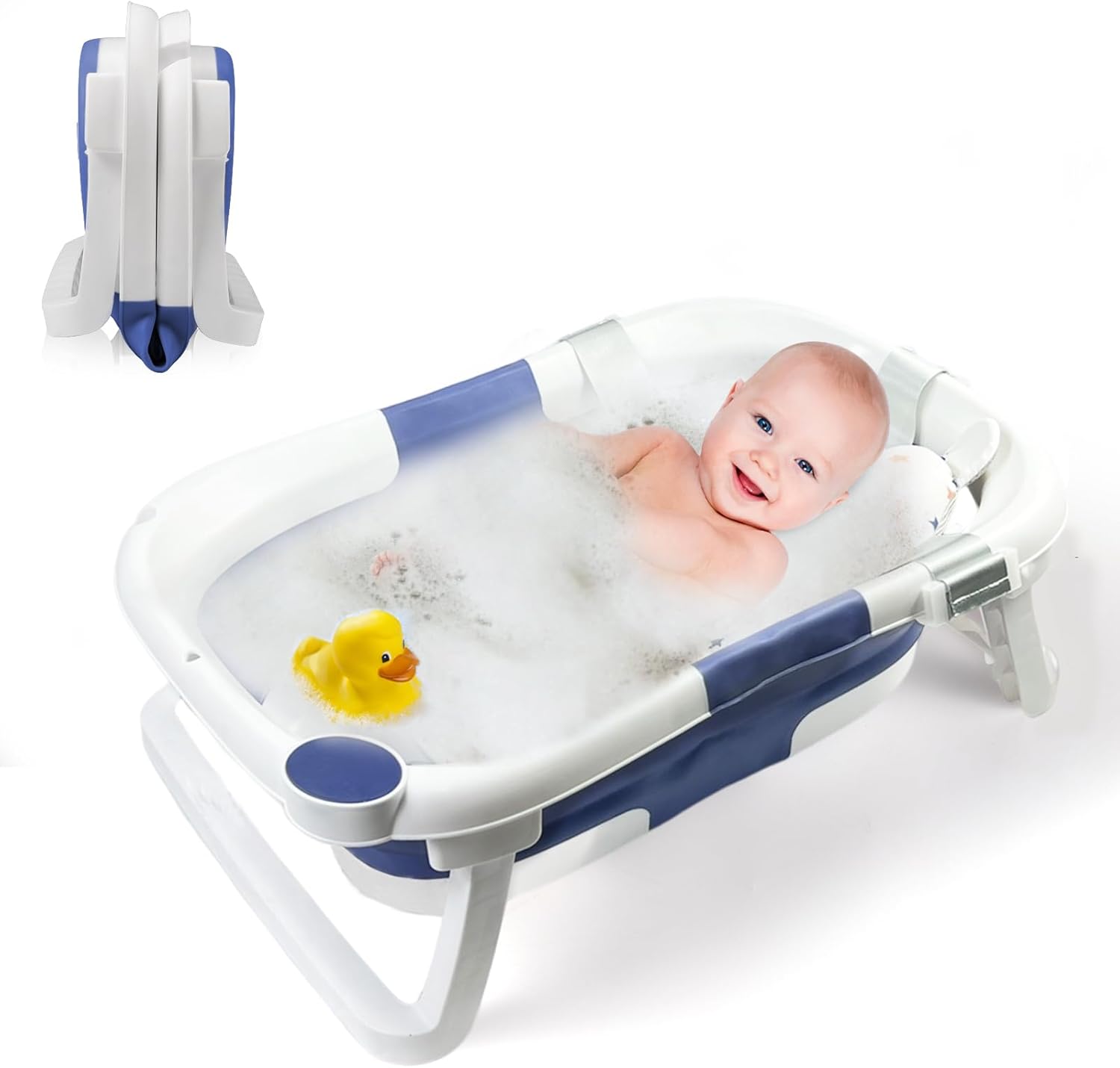 DEANIC Baby Bath Tub for 024 Months New Born Baby, Collapsible Toddler