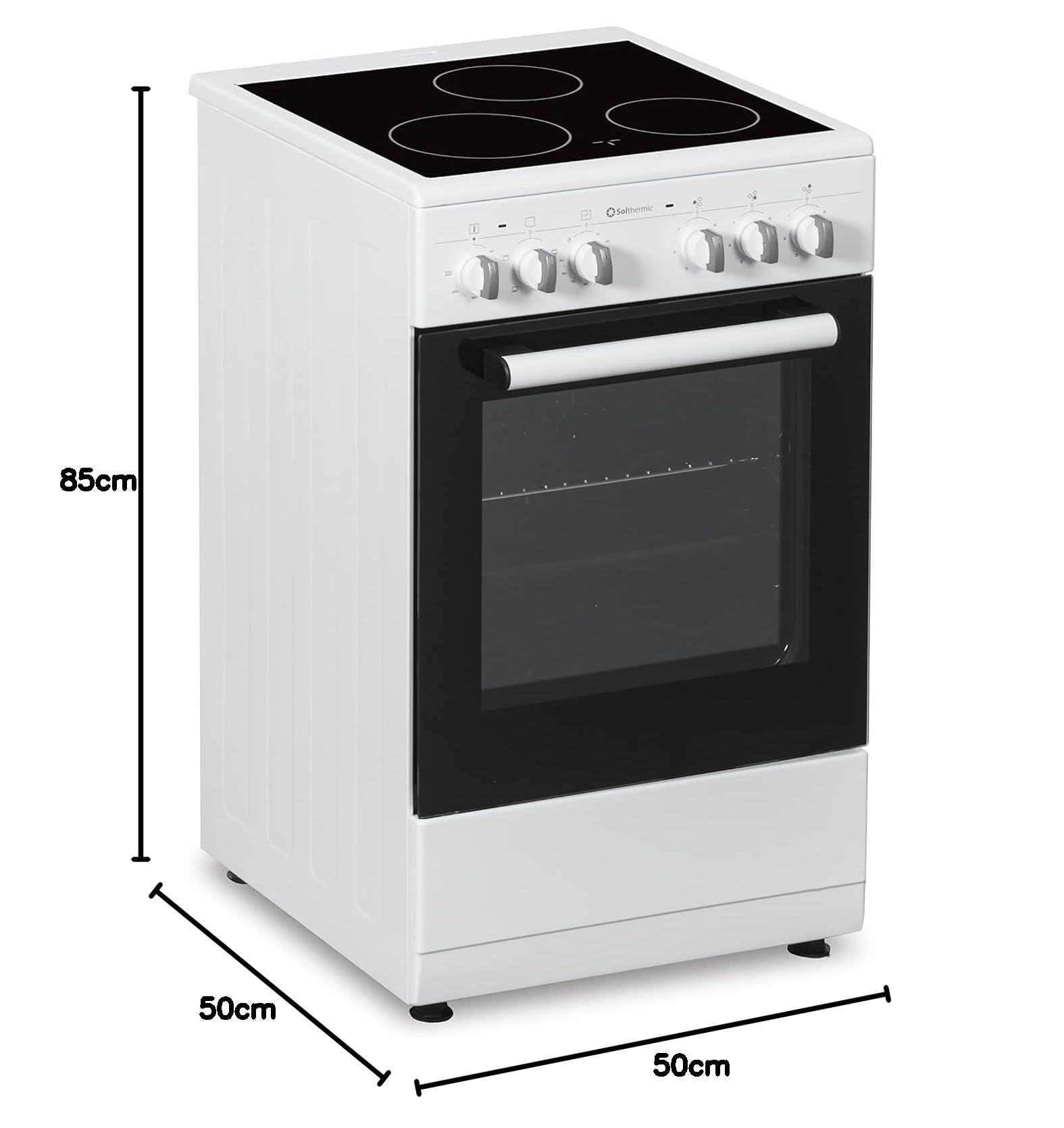 SOLTHERMIC COMBO PACK COCINA VTC BLANCA 50X50 + CAMPANA H60P INOX / 50 CM/GRAN CAPACIDAD EXTRACCION/ALTA GAMA