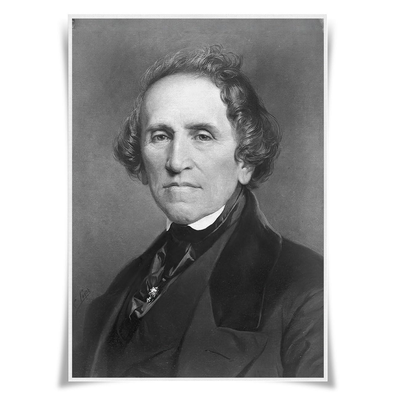 Nice Captain 68 Giacomo Meyerbeer Top 100 Classical Composers Portrait Poster Musician A3 Prints Wall Art Decor (68 Giacomo Meyerbeer)