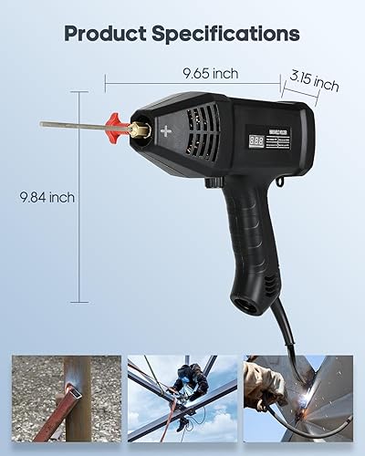 Miniatura 6 de Máquina de soldadura de mano, soldador de arco portátil de 110 V, inversor IGBT de pantalla digital, soldador de mano (salida de soldadura de 20-200