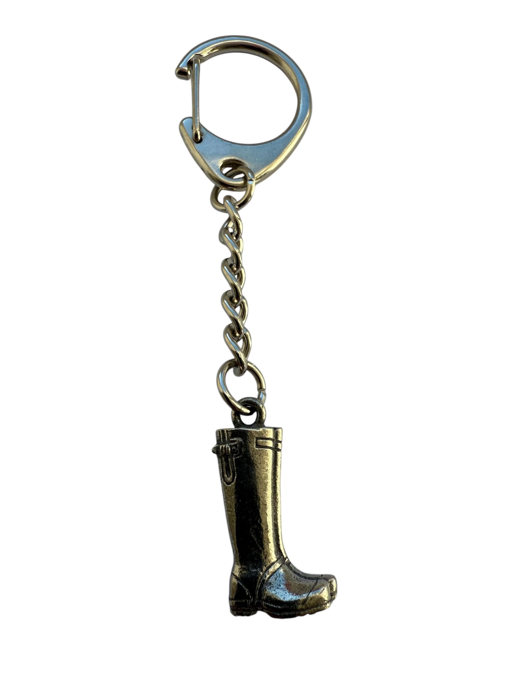 Westair Pewter Wellington Boot Keyring, Decorative Metal Chain, Silver-tone Finish