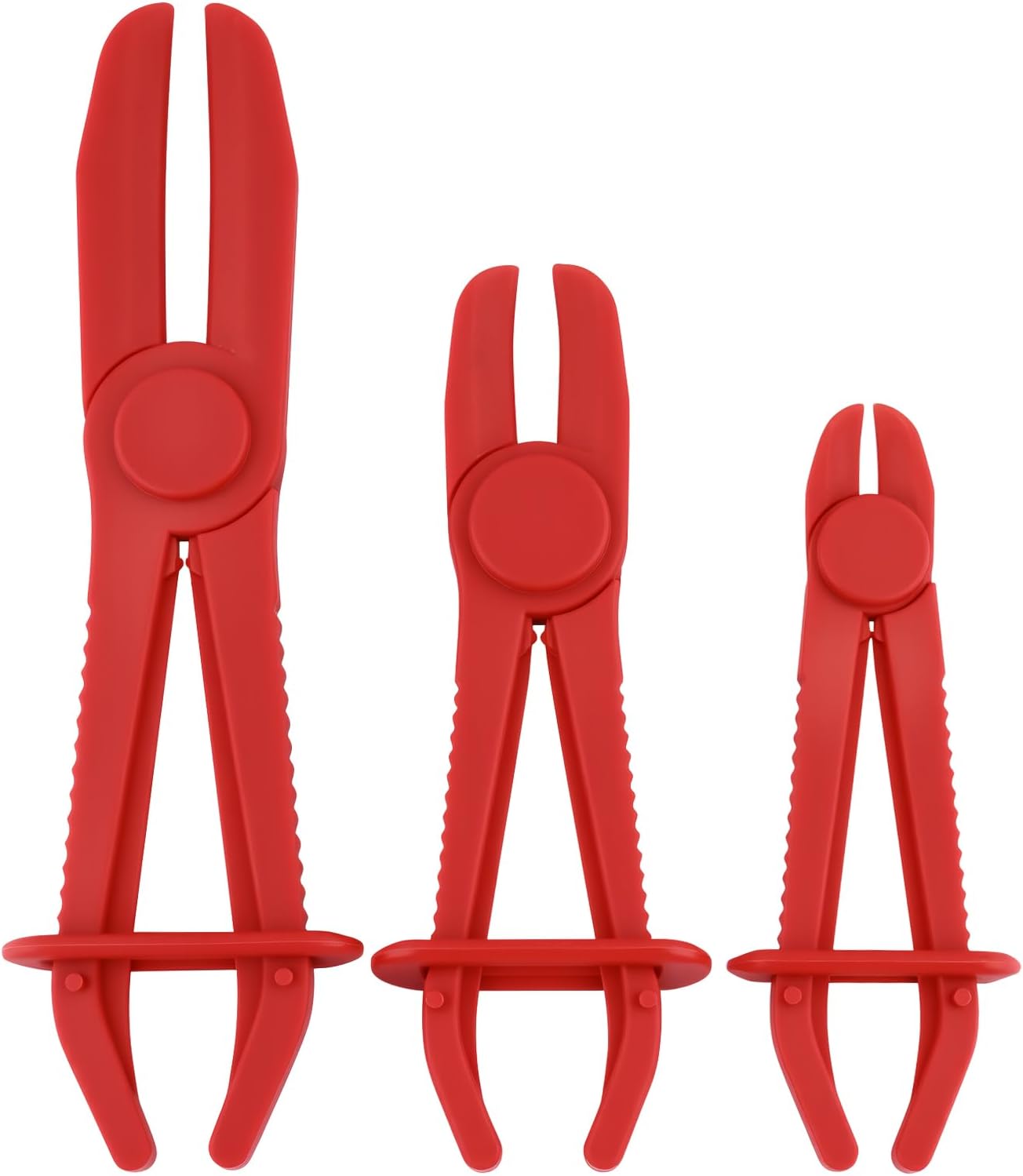3PCS Hose Pinch Off Pliers Set,Multi-Size Hose Pinch Pliers with Safety Buckles & Non-Slip Handles,Multi-Purpose Pinches Clamp Plier as Fuel Line Clamp/Brake Hoses Clamps