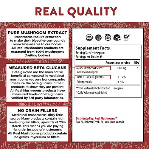 Real Mushrooms Vitamin D2, Zinc (120Ct) And Reishi Organic Powder (45 Servings) Bundle With Chaga - Natural Support For Immunity, Better Sleep, And Relaxation - Vegan, Gluten Free, Non-Gmo #TOP5