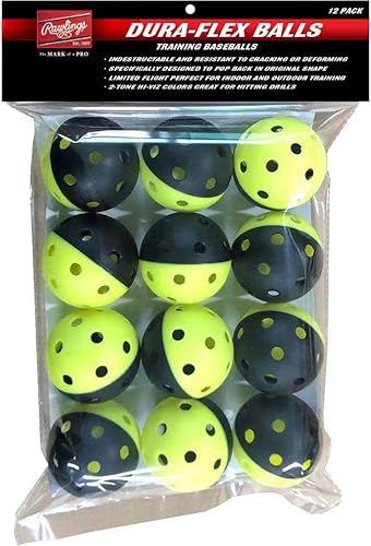Rawlings | DURA-FLEX Training Balls | Baseball/Softball Limited Flight for Indoo