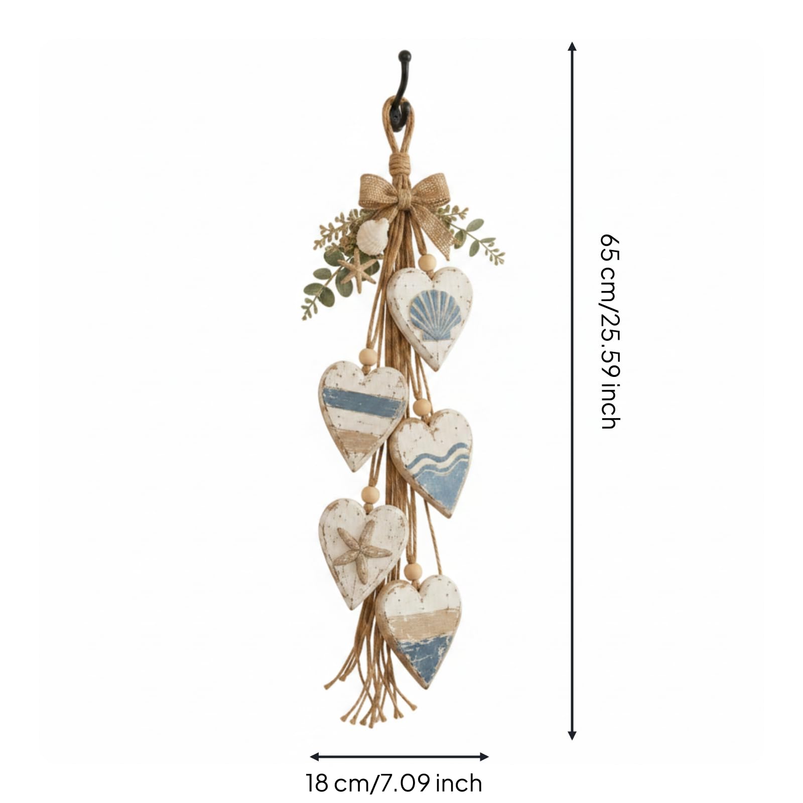 Ornamento Murale con Perline Naturale, Color to 3