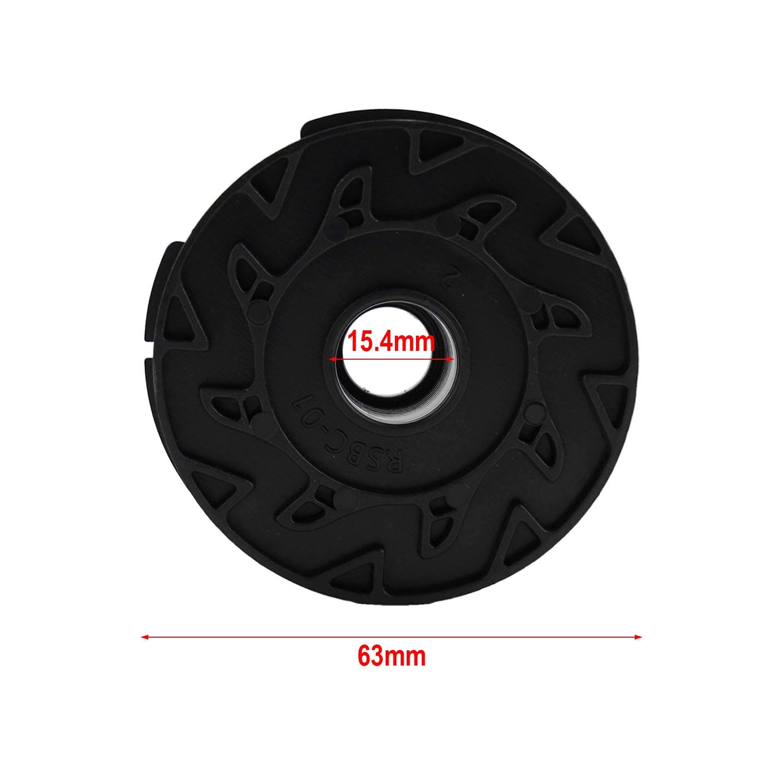 Bobine de fil en nylon ABS pour débroussailleuse Black & Decker GL280 GL230 GL340 (6 bobines de fil + 1 capuchon de bobine + 1 ressort)
